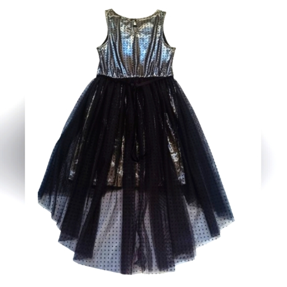 Lilt Girls Black Fit and Flare Party Dress Size 12